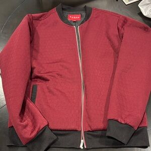 GUESS Men's Burgundy Bomber Jacket
